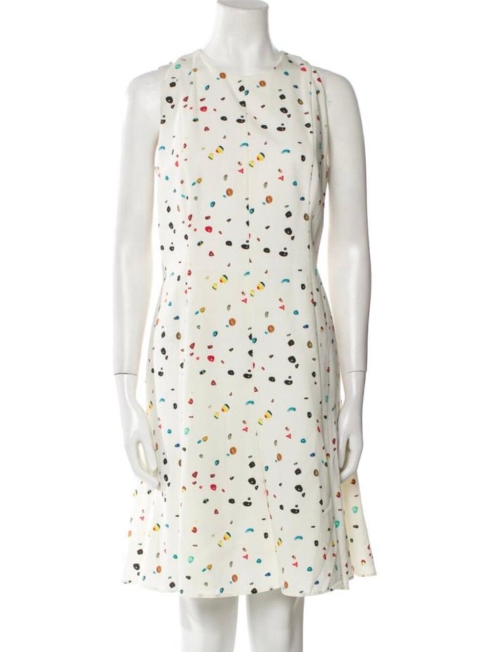 Akris Punto Boulder Print Funky Fit & Flare Pleated Dress Size 4